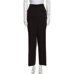 Jean Paul Gaultier femme brown wool wide leg trousers